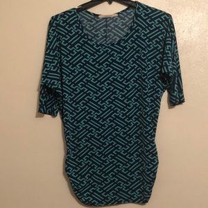 41 Hawthorn Navy and Teal Top